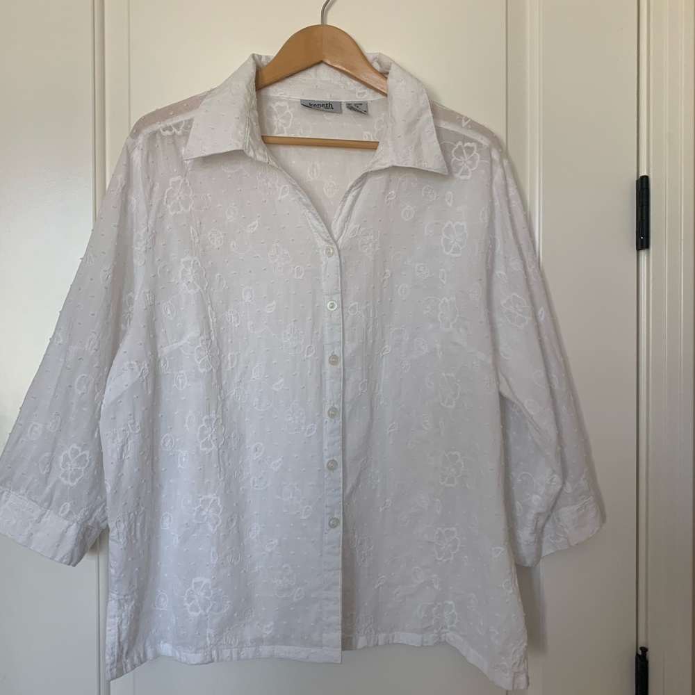 Kenneth too women’s button down blouse